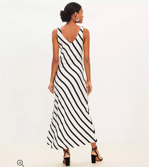 LOFT petites striped silky maxi dress - Picture 2 of 3